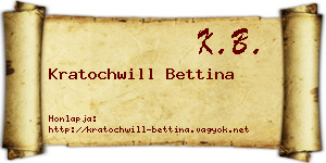 Kratochwill Bettina névjegykártya
